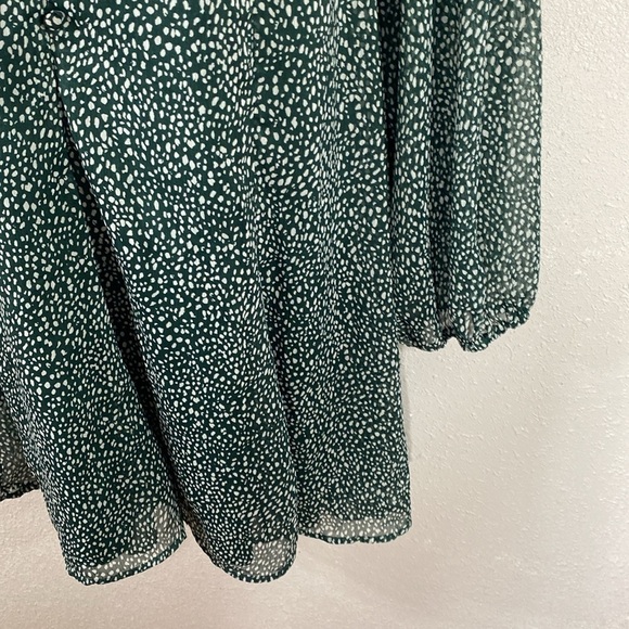 Joie Green Arctic Animal Spot Balloon Long Sleeve Dress XXL RR8 - Picture 10 of 13